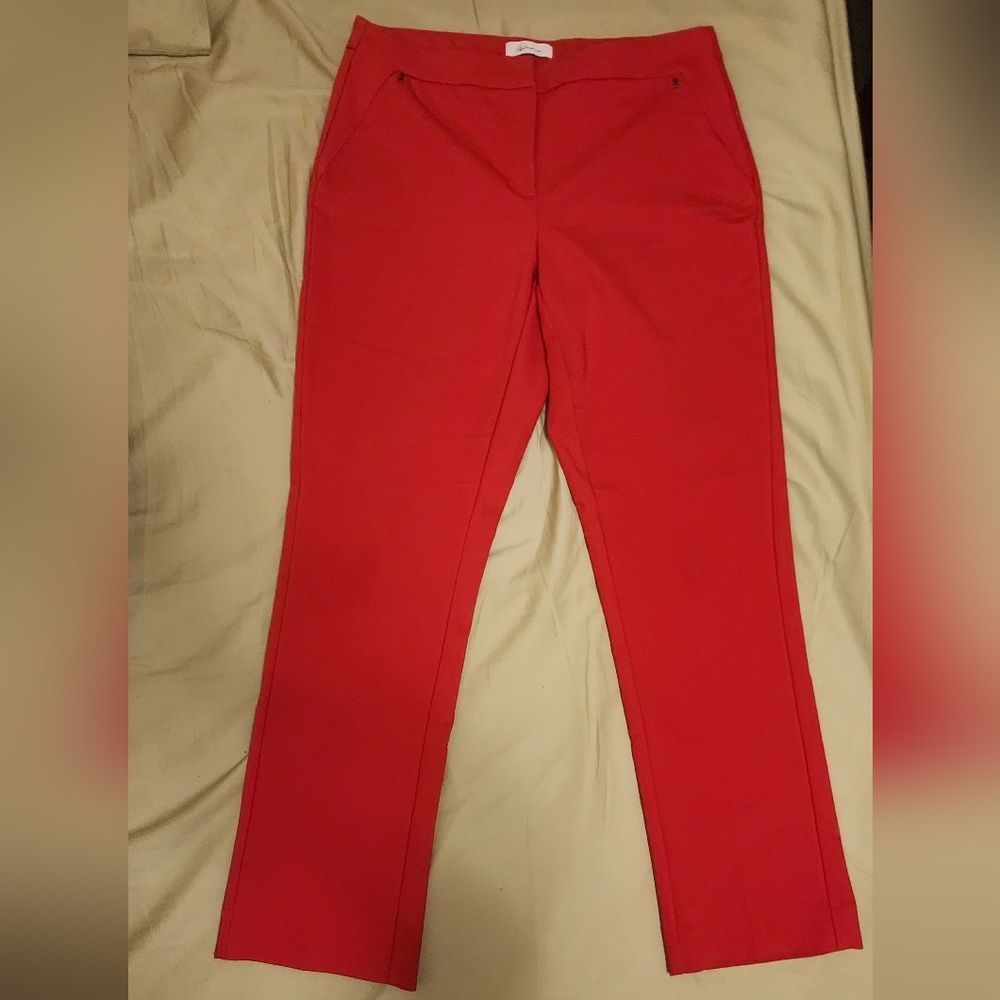 Reitmans Red Clean Pocket Tailored Straight Leg Pants